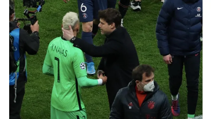 Pochettino y Navas tuvieron una conversación en privado