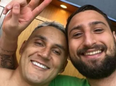 Keylor Navas y Gianluigi Donnarumma celebran el título del PSG