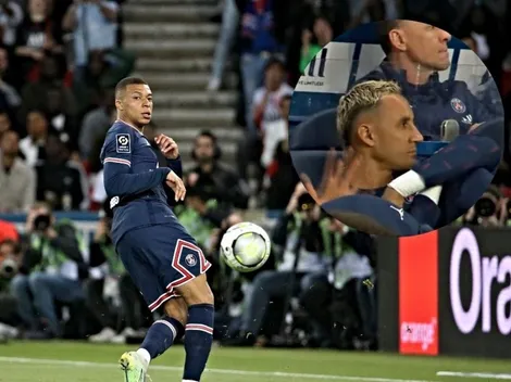 La reacción de Keylor Navas tras un fallo increíble de Mbappé [VIDEO]