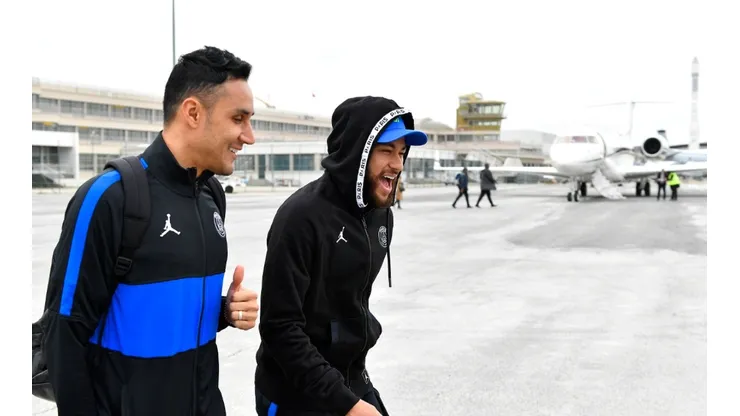 Neymar imitó a Keylor Navas al protagonizar un tapadón.