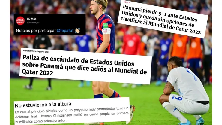 Aí tituló la prensa la derrota de Panamá.