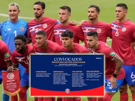 Los convocados de Costa Rica para la última ventana