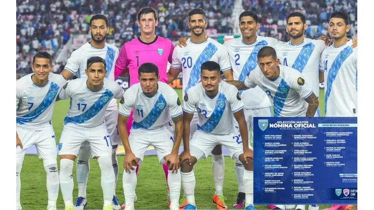 Convocatoria de Guatemala para enfrentar a Cuba