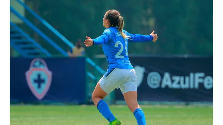 Michelle Montero anotó en el duelo entre Cruz Azul y Santos Laguna.