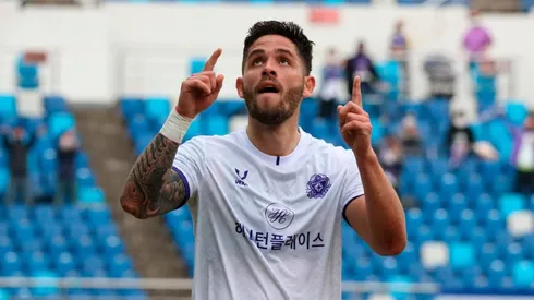 Jonathan Moya anotó su tercer gol de la temporada en Corea del Sur.