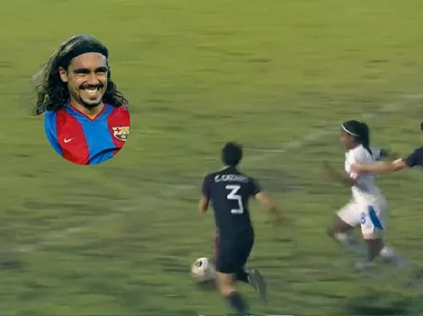 Juan Pablo Sorín se rinde ante un golazo de Victoria Meza de El Salvador Sub 20