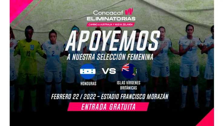 Honduras vs. Islas Vírgenes Británicas: cuándo, dónde y por qué canal ver la fecha 3 del Grupo E de la Clasificatoria al Campeonato Femenino de la Concacaf 2022.