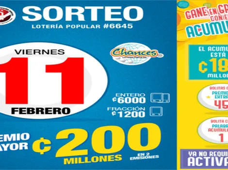◉ Chances de Costa Rica: números ganadores de HOY, viernes 11 de febrero