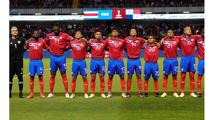 Selección de Costa Rica en el juego ante Panamá.
