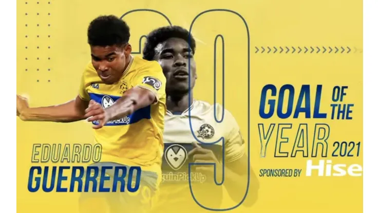 Eduardo Guerrero nominado al mejor gol del año.