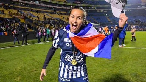 Valeria del Campo es la primera jugadora costarricense en ganar un campeonato en la Liga MX Femenil (Valeria del Campo, Facebook)