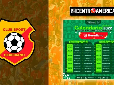 El fixture de Herediano en el Clausura 2022