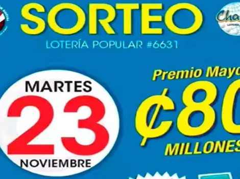 ◉ Chances de Costa Rica de HOY: sorteo, resultados y números ganadores martes 23 de noviembre | Lotería Costa Rica Premio Mayor 80 millones