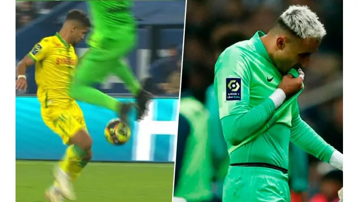 Keylor Navas vio la roja a los 64 minutos
