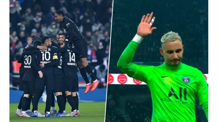 PSG le ganó 3-1 al Nantes y Keylor Navas vio la roja