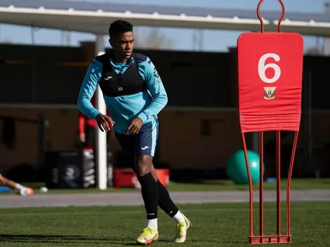 Yoel Bárcenas volvió a entrenarse con Leganés tras su lesión