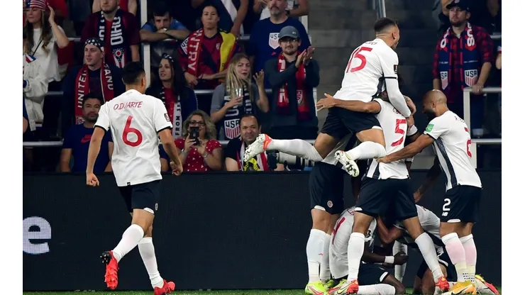 Costa Rica celebraba su gol ante Estados Unidos (Getty)