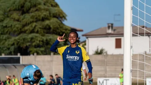 Lineth Cedeño consiguió otro gol con Hellas Verona.