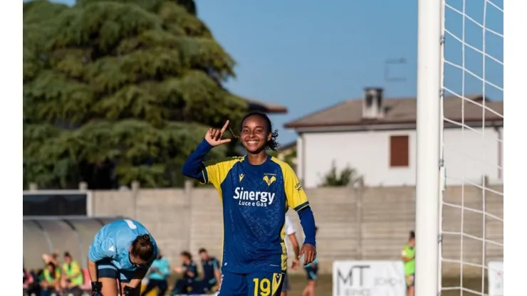 Lineth Cedeño consiguió otro gol con Hellas Verona.