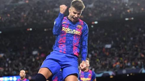 Gerard Piqué celebrando su gol (Getty)