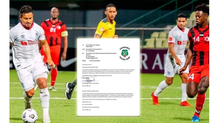 Federación de fútbol de Surinam pide disculpas al Olimpia