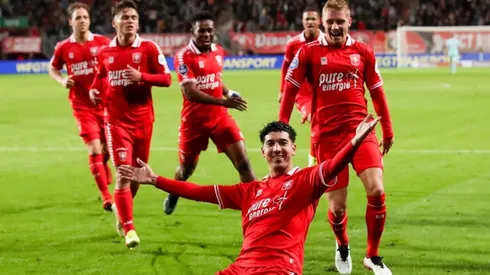 Gol de Dimitris Limnios y celebración del FC Twente (FC Twente Oficial)