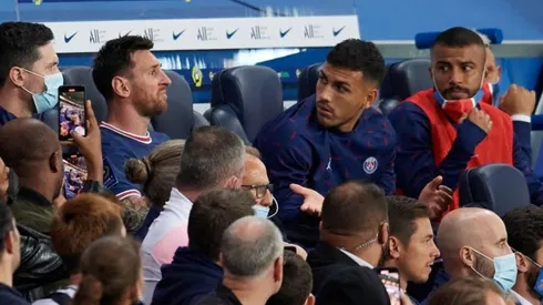 La cara de Lionel Messi en el banquillo lo dice todo
