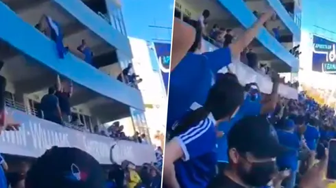 Aficionados de El Salvador roban bandera de Honduras [VIDEO]