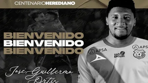 José Guillermo Ortiz regresa a Herediano