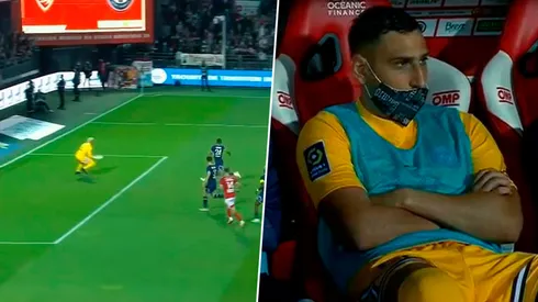 La reacción de Donnarumma al gol que le convirtieron a Navas [VIDEO]