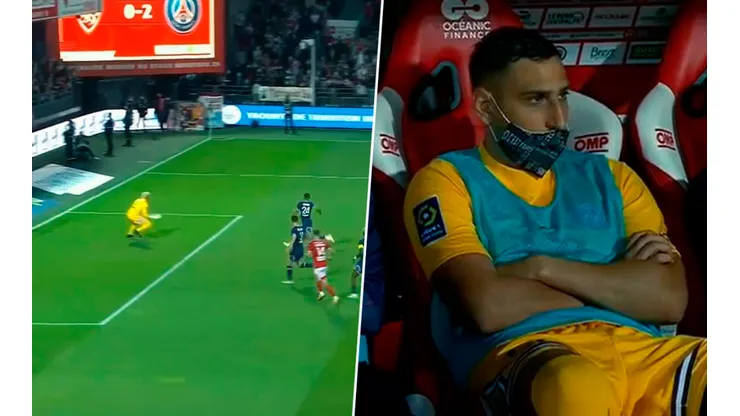 La reacción de Donnarumma al gol que le convirtieron a Navas [VIDEO]
