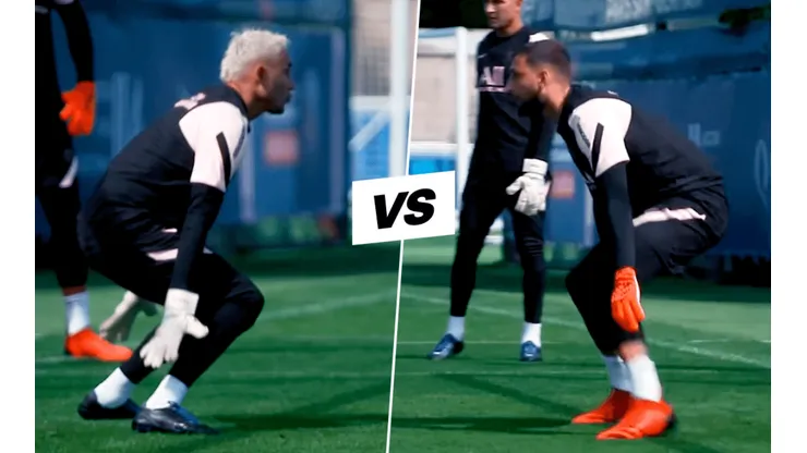 Navas vs. Donnarumma: duelo de atajadas en la práctica del PSG [VIDEO]