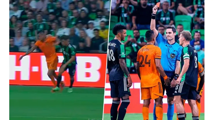 Darwin Cerén es expulsado tras golpear en la cara a un rival [VIDEO]
