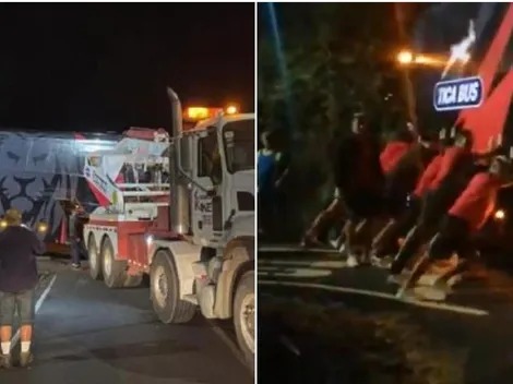 El bus de Alajuelense sufre un horrible estreno [VIDEO]