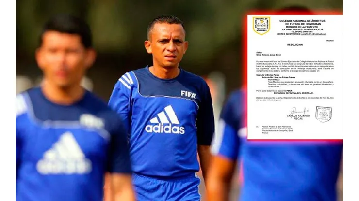 Omar Leiva es expulsado del arbitraje hondureño