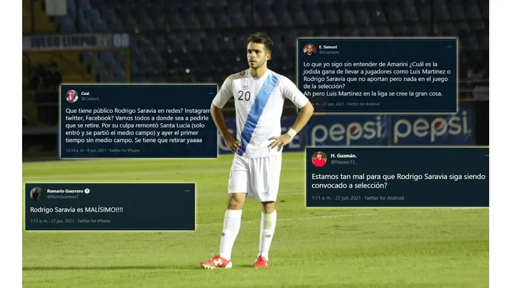 Rodrigo Saravia es el más criticado en las redes por su nivel ante El Salvador
