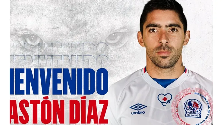 Olimpia hace oficial la llegada de Gastón Díaz