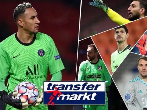 Transfermarkt: Keylor Navas vs. otros arqueros top