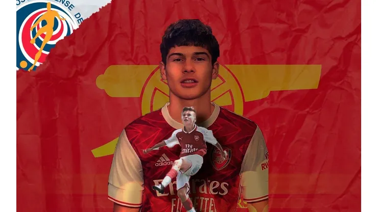 Elián Quesada tiene 16 años y juega en el Arsenal