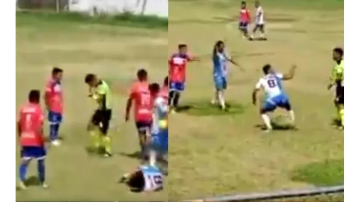 ¡Jugador agrede a un árbitro y se suspendió el partido!