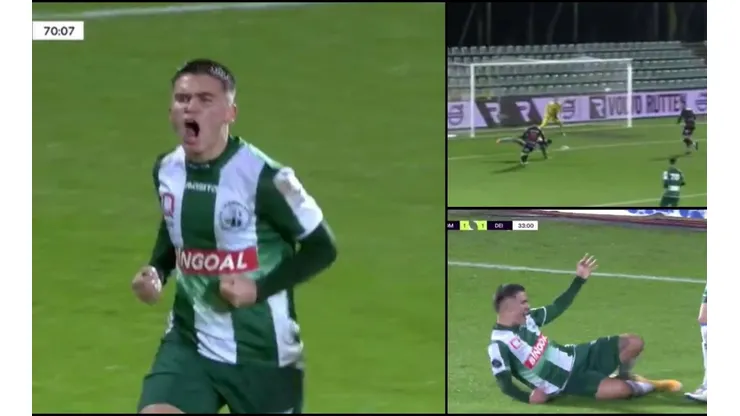 Manfred Ugalde se destapa en Bélgica con hat-trick y le da la victoria al Lommel SK