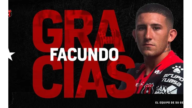 Alajuelense se despide de Facundo Zabala y aficionados lo lamentan en las redes