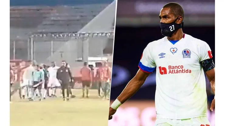 Jerry Bengtson le da un botellazo a un jugador de Marathón