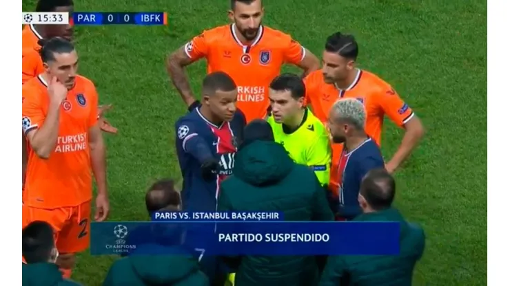 ¡Suspendido PSG-Basaksehir por racismo!