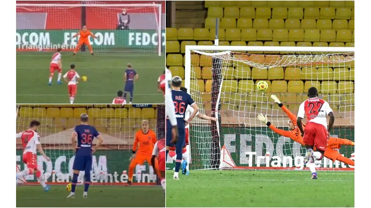 Keylor Navas no pudo detener el penal con el que perdió el PSG ante Mónaco