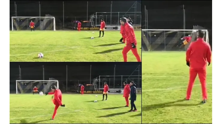 Viral: Thomas Christiansen anota golazo de tiro libre en entrenamiento de Panamá