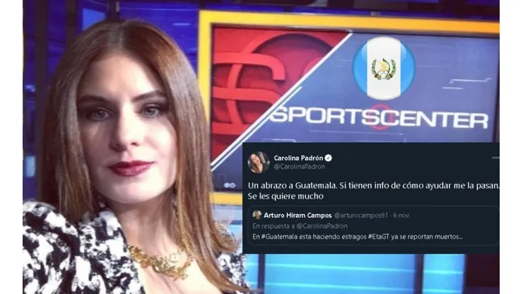 Carolina Padrón ofreció ayuda a Guatemala
