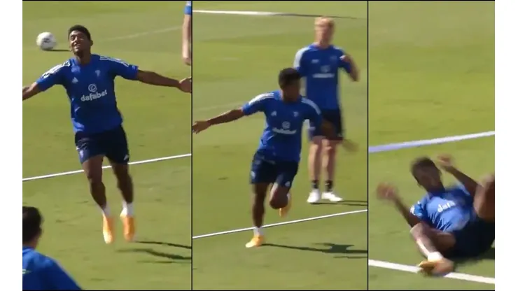 Viral: “Choco” Lozano hizo un festejo peculiar tras anotar en entreno del Cádiz