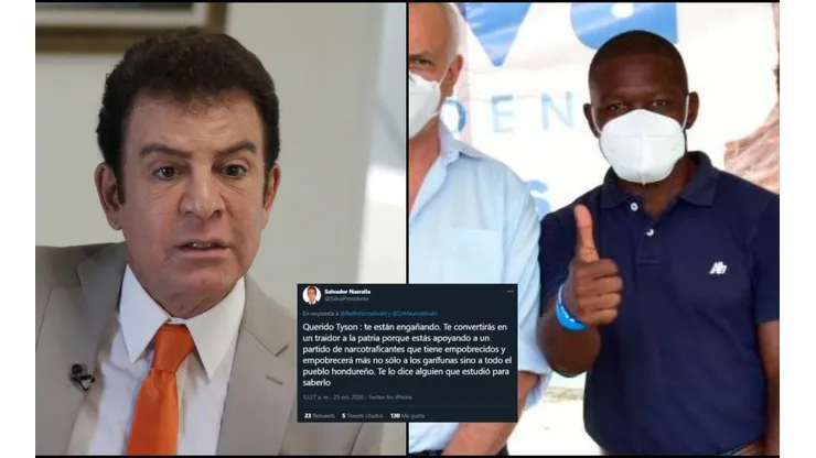 Nasralla le advierte a Tyson Nuñez: "Te convertirás en un traidor a la patria"