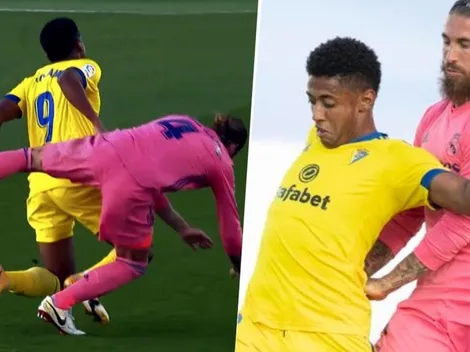 Sergio Ramos propinó terrible rodillazo al Choco Lozano y lo obliga a salir